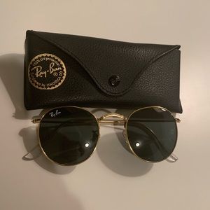 Ray Ban RB3447 Round Sunglasses Gold/black